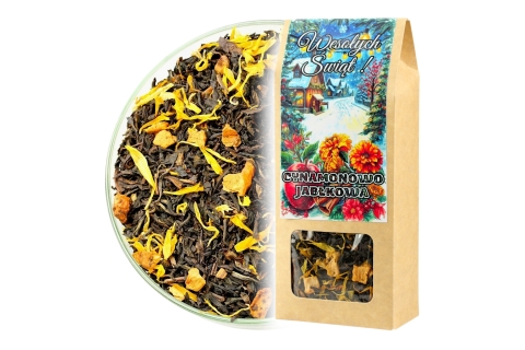 Herbata Czarna Świąteczna CYNAMONOWO JABŁKOWA (KT) (50g) Cynamon i Jabłko w Duecie !